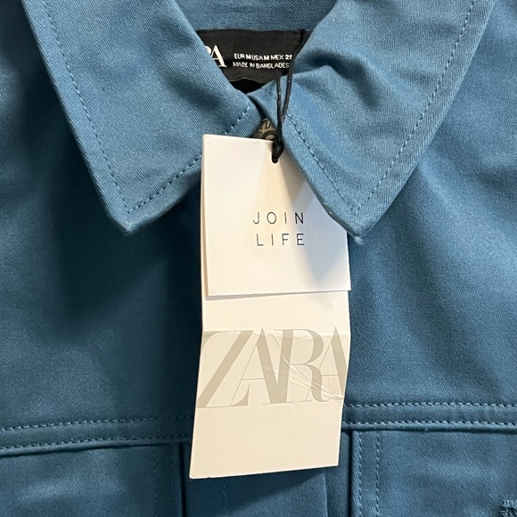 Zara Button Down Retro Vibe Mini Dress Medium - Picture 7 of 9